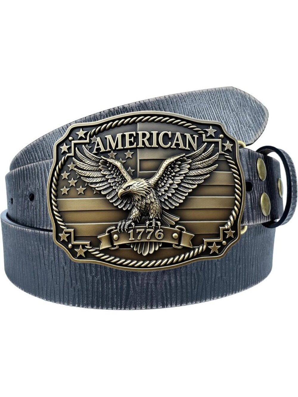 Vintage Western Cowboy Belt for Men & Women, Genuine Leather with Longhorn